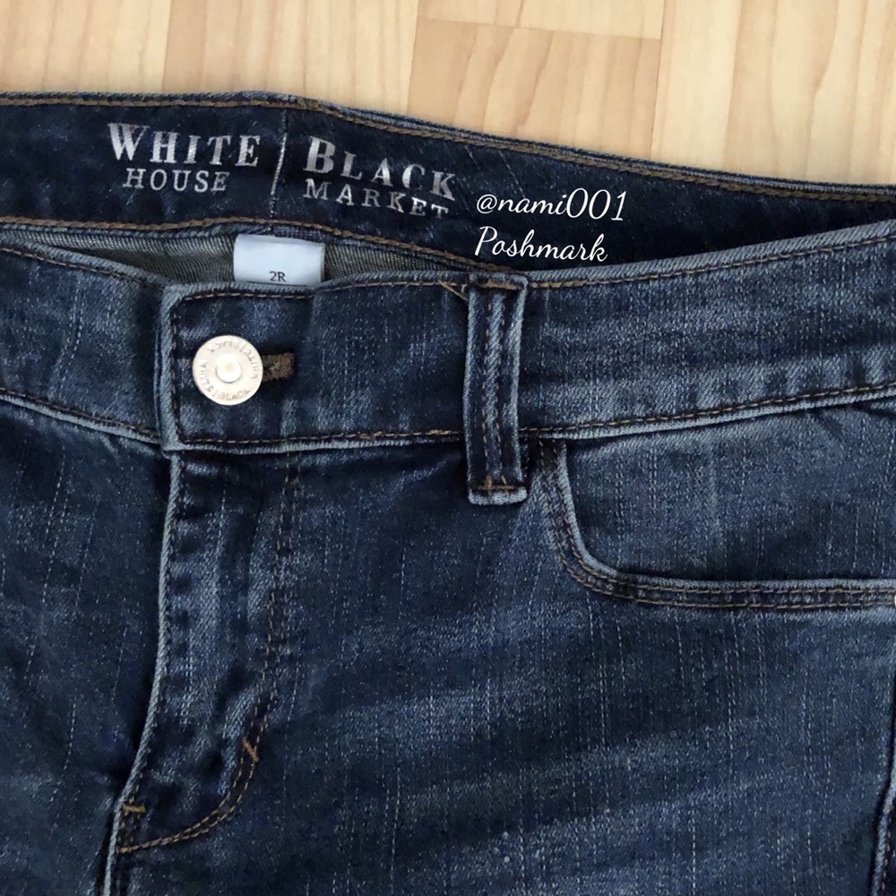 White House Black Market WHBM Bootcut Denim Jeans EUC - Picture 5 of 5